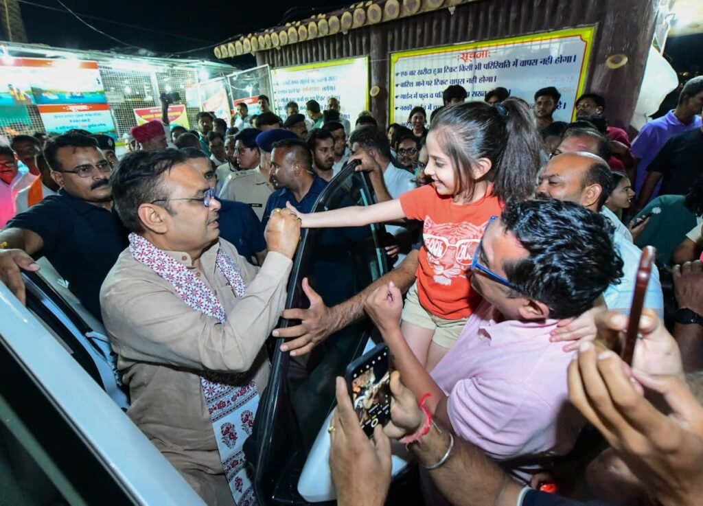 मुख्यमंत्री भजनलाल शर्मा जयपुर के सांगानेर विधानसभा क्षेत्र में 631 करोड़ रुपये से अधिक के विकास कार्यों के लोकार्पण और शिलान्यास कार्यक्रम में।