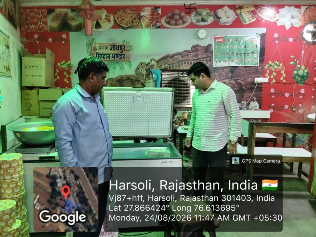 शुद्ध आहार मिलावट पर वार अभियान में खाद्य सुरक्षा विभाग की जांच