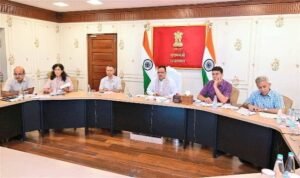 मुख्यमंत्री भजनलाल शर्मा राज उन्नति की 9वीं बैठक में अधिकारियों के साथ