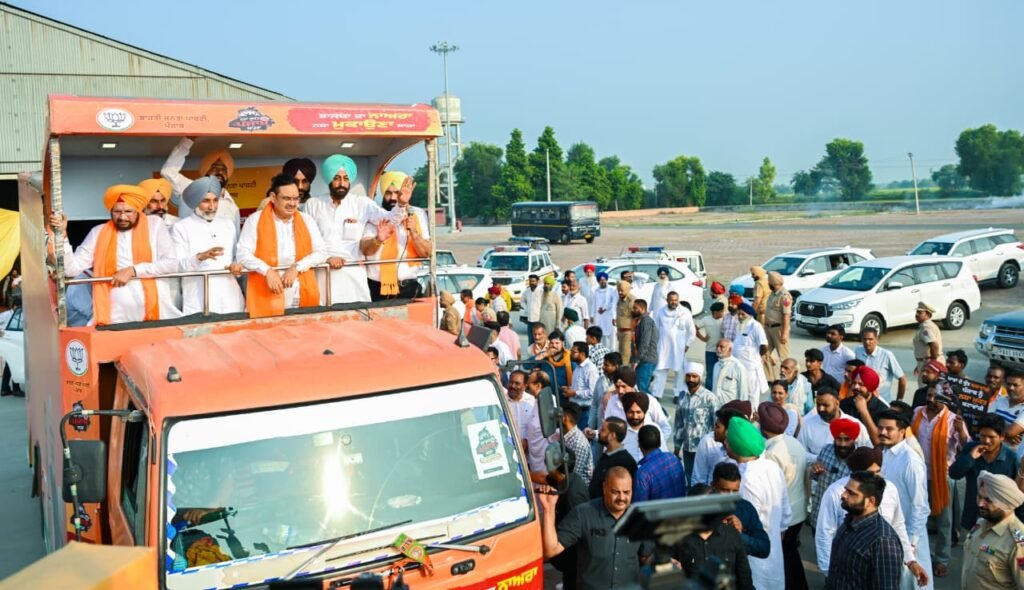 ममदोट में नशामुक्त पंजाब अभियान के दौरान मुख्यमंत्री भजनलाल शर्मा