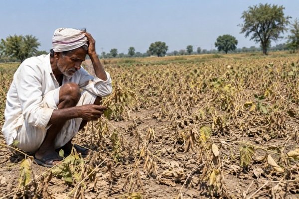 महाराष्ट्र में फसल नुकसान के पंचनामे करते अधिकारी